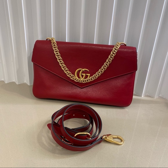 Gucci Thiara Double Shoulder Bag gg marmont - Picture 6 of 14